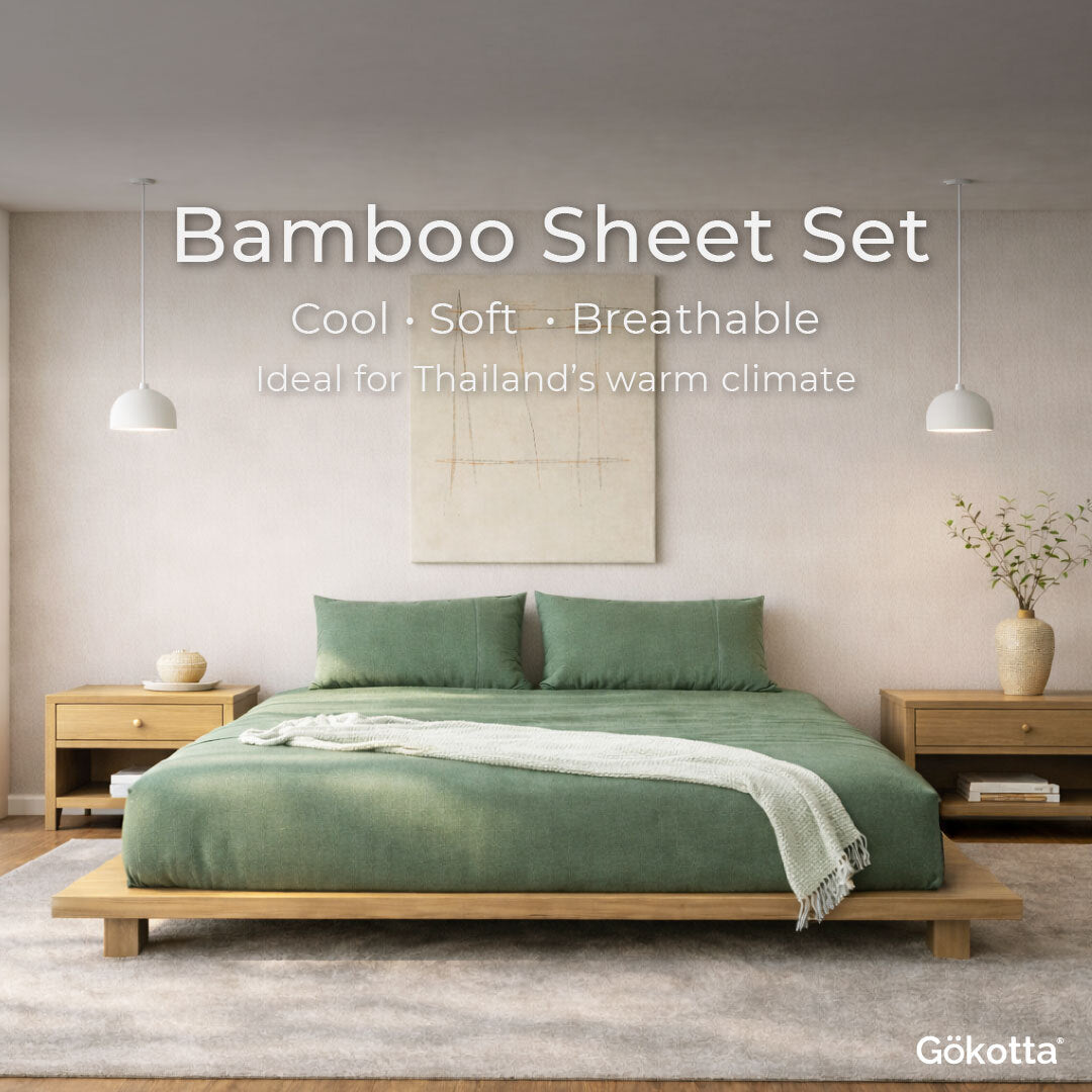 ชุดผ้าปูที่นอนใยไผ่ | Bamboo Sheets – สีเขียว Green