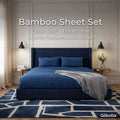 ชุดผ้าปูที่นอนใยไผ่ | Bamboo Sheets – สีน้ำเงิน Navy Blue