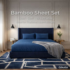 ชุดผ้าปูที่นอนใยไผ่ | Bamboo Sheets – สีน้ำเงิน Navy Blue