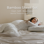 ชุดผ้าปูที่นอนใยไผ่ | Bamboo Sheets – สีขาว Pure White