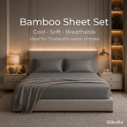 ชุดผ้าปูที่นอนใยไผ่ | Bamboo Sheets – สีเทาอ่อน Grey