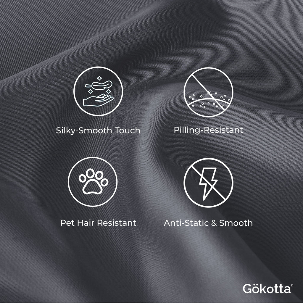 ชุดผ้าปูที่นอนใยไผ่ | Bamboo Sheets – สีเทาเข้ม Dark Grey