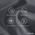 ชุดผ้าปูที่นอนใยไผ่ | Bamboo Sheets – สีเทาเข้ม Dark Grey