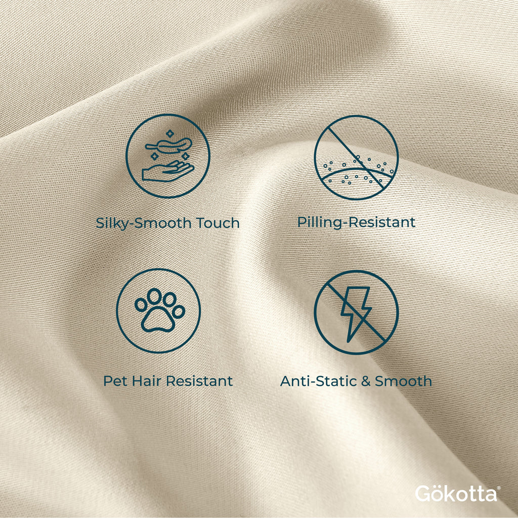 ชุดผ้าปูที่นอนใยไผ่ | Bamboo Sheets – สีไลท์เบจ Light Beige