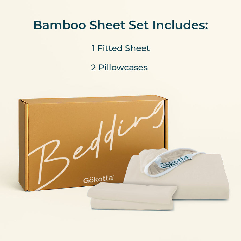 ชุดผ้าปูที่นอนใยไผ่ | Bamboo Sheets – สีไลท์เบจ Light Beige