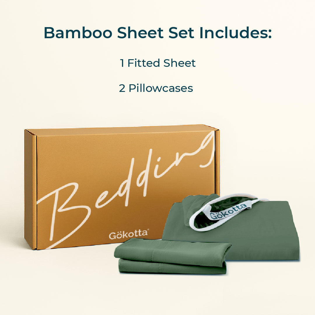 ชุดผ้าปูที่นอนใยไผ่ | Bamboo Sheets – สีเขียว Green