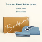 ชุดผ้าปูที่นอนใยไผ่ | Bamboo Sheets – สีฟ้า Blue