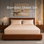 ชุดผ้าปูที่นอนใยไผ่ | Bamboo Sheets – สีครีมมี่พีช Creamy Peach