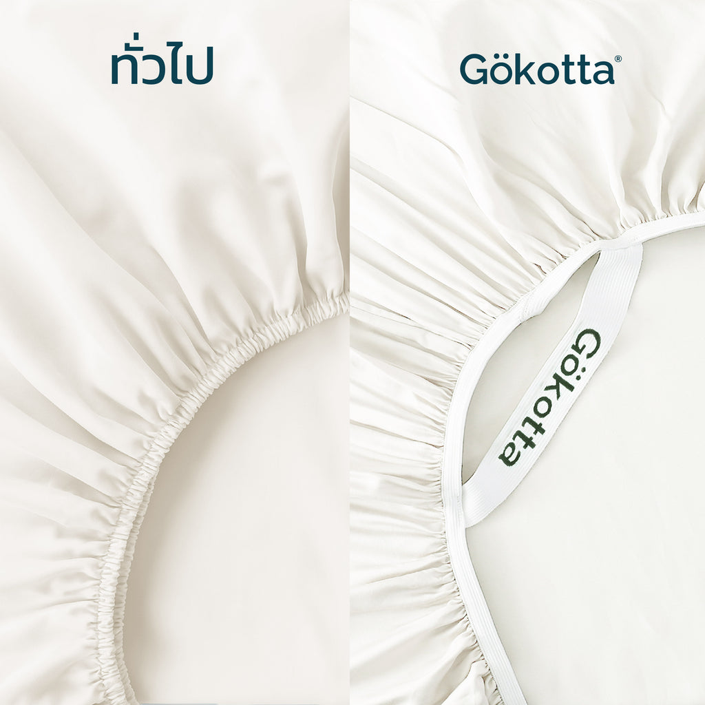 ชุดผ้าปูที่นอนเนื้อนุ่ม ทอแน่น – สีขาว Cream White